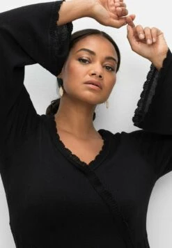 Sheego Vestido De Punto - Schwarz -Sheego Ventas d911aa947a3646b59b2cc109004637d1