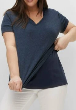 Sheego 2 Pack - Camiseta Básica - Marine/Indigo Meliert -Sheego Ventas da0ec89aec03442397c1f67b86d6932f