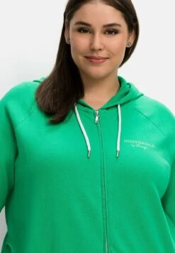 Sheego Sudadera Con Cremallera - Blattgrün -Sheego Ventas deea824ecd8c438c8cae5c28fae1fdb2