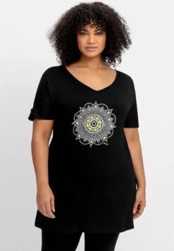 Sheego Strand - Camiseta Estampada - Schwarz