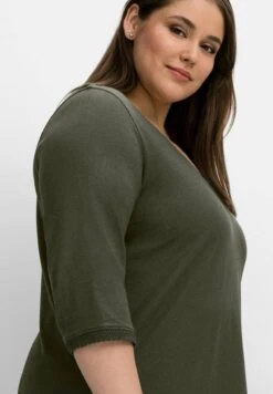 Sheego Camiseta De Manga Larga - Dunkeloliv -Sheego Ventas e1f13053a1d64c329a9760920aebe2f9