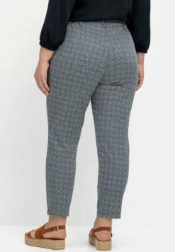 Sheego Schmale - Pantalones - Nachtblau Offwhite -Sheego Ventas e3f42cf5abab4c1387a4631c23c4dbdc