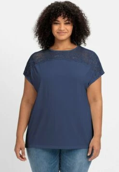 Sheego Camiseta Estampada - Indigo