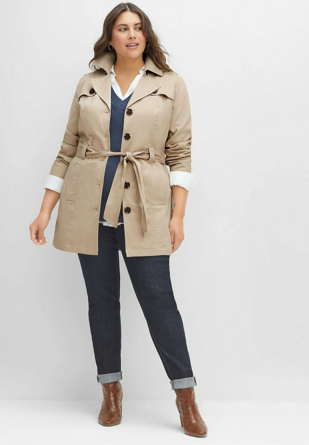 Sheego Gabardina - Softtaupe 2 Sheego Gabardina - Softtaupe - Imagen 2