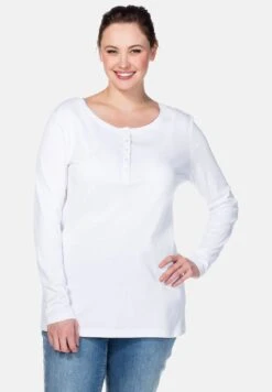 Sheego Camiseta De Manga Larga - White