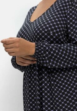 Sheego Vestido Ligero - Schwarz/Lila 7 Sheego Vestido Ligero - Schwarz/Lila -Sheego Ventas ea23ade1800e447fa4f2227b89093232