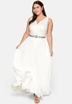 Sheego Vestido De Fiesta - Off-White