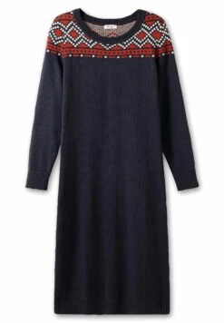 Sheego Vestido De Punto - Nachtblau Gemustert -Sheego Ventas ed6b313a677b40eab1c4a77881639f8e