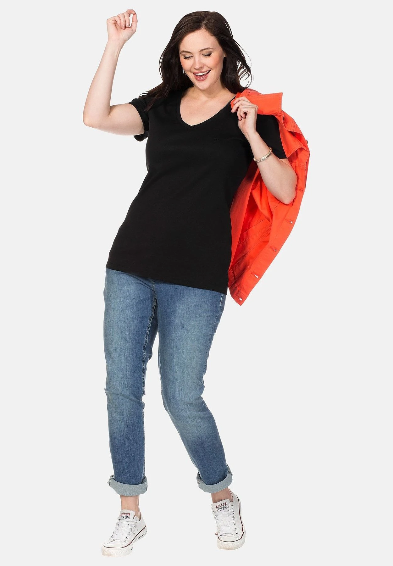 Sheego Camiseta Básica - Black 2 Sheego Camiseta Básica - Black - Imagen 2