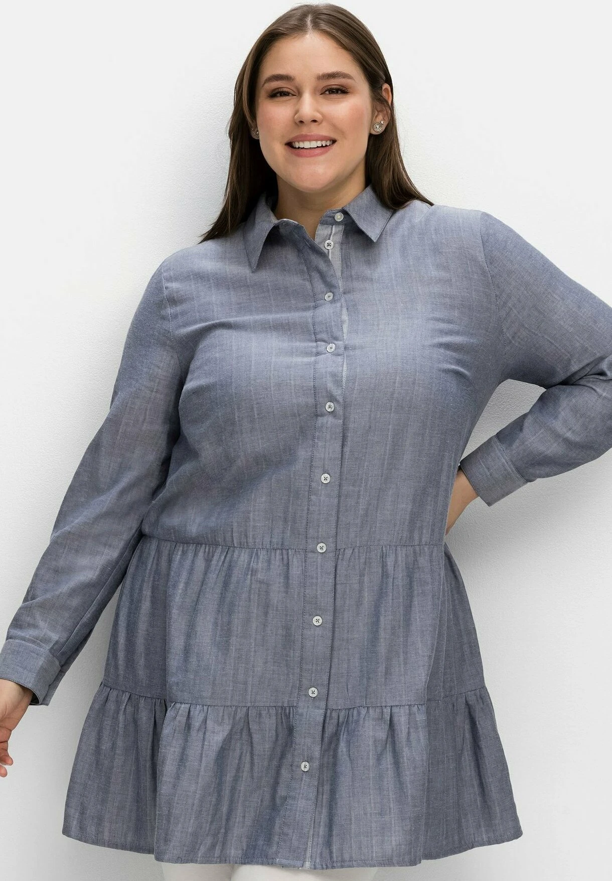 Sheego Long - Camisa - Indigo 1 Sheego Long - Camisa - Indigo