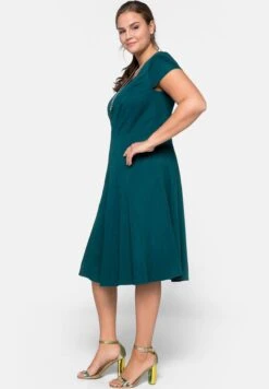 Sheego Vestido De Cóctel - Tiefgrün -Sheego Ventas f219f90bd4634ad0847bcef55a0dd2ab