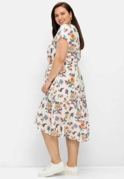 Sheego Vestido Informal - Weiß/Gemustert -Sheego Ventas f6f26f4c730f45b792ee3983cd0997f6