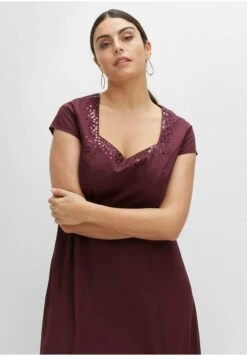 Sheego Vestido Informal - Aubergine